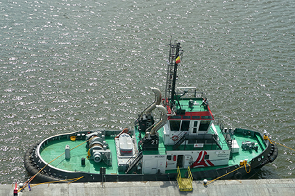 Methanol-powered tugboat of the Port of Antwerp Tugboat Fastwater-Antwerpen